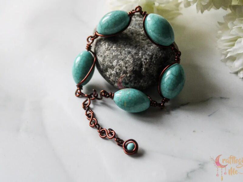 Turquoise blue marquee bead bracelet