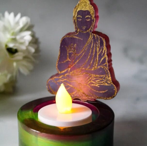 Buddha tea light holder - small