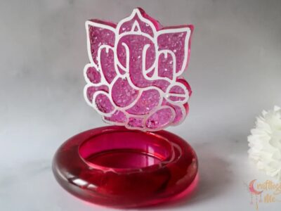 Ganesha druzy tea light holder