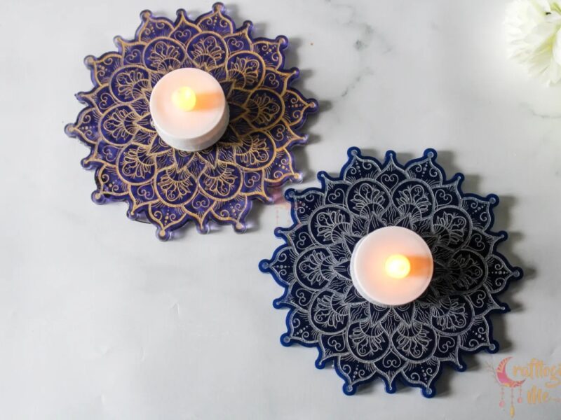 Pooja plate/mandala/coaster (pack of 1, random color)