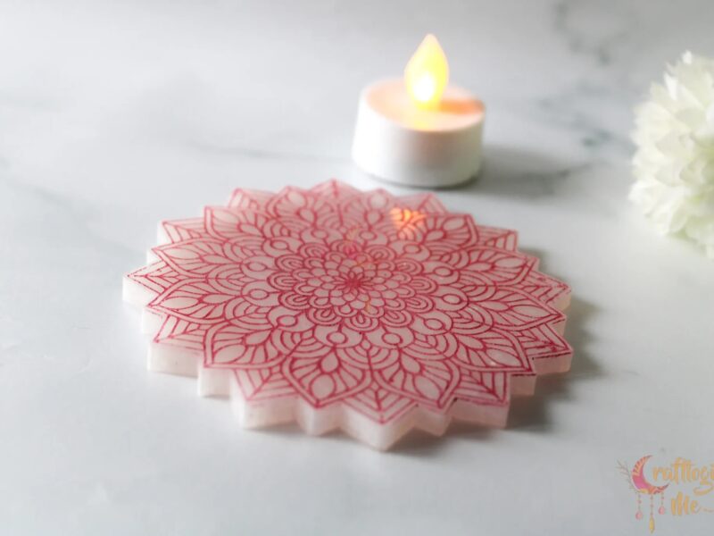 Pooja plate/mandala/coaster (pack of 1, random color)