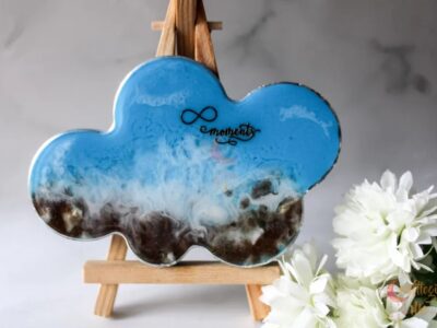 Sea theme Cloud display with stand