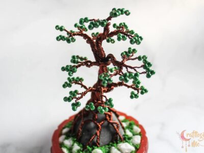 Miniature wire tree on resin multicolor base (customizable)