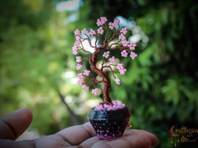 Miniature clay potted tree