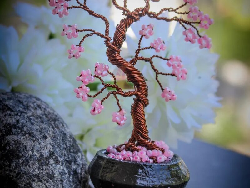 Miniature clay potted tree