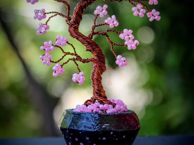 Miniature clay potted tree