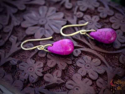 Simple Briolette bead drop earrings