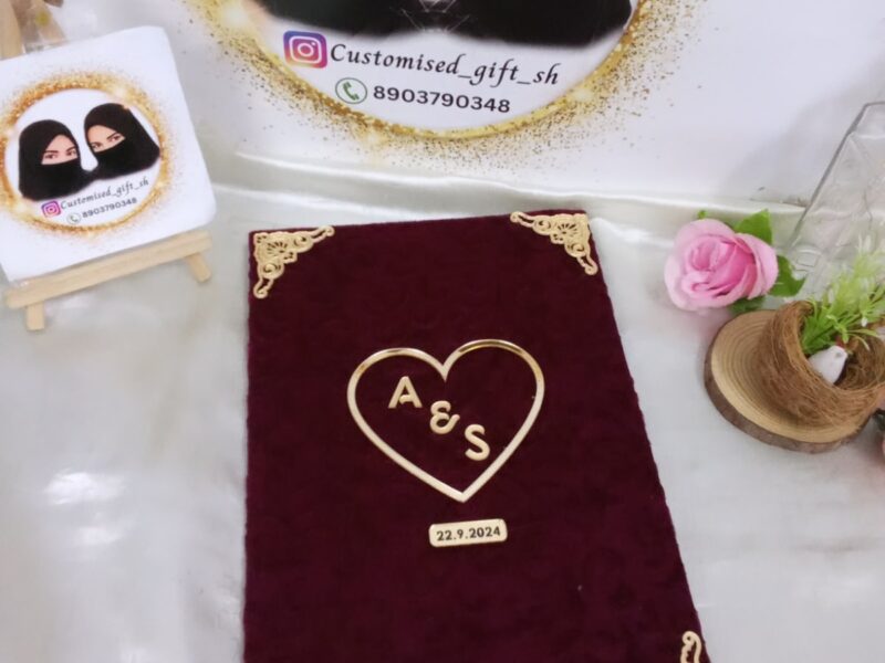 Customized nikkah nama (wedding certificate booklet)