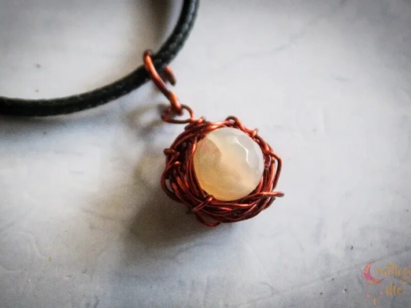 Nest and egg pendant