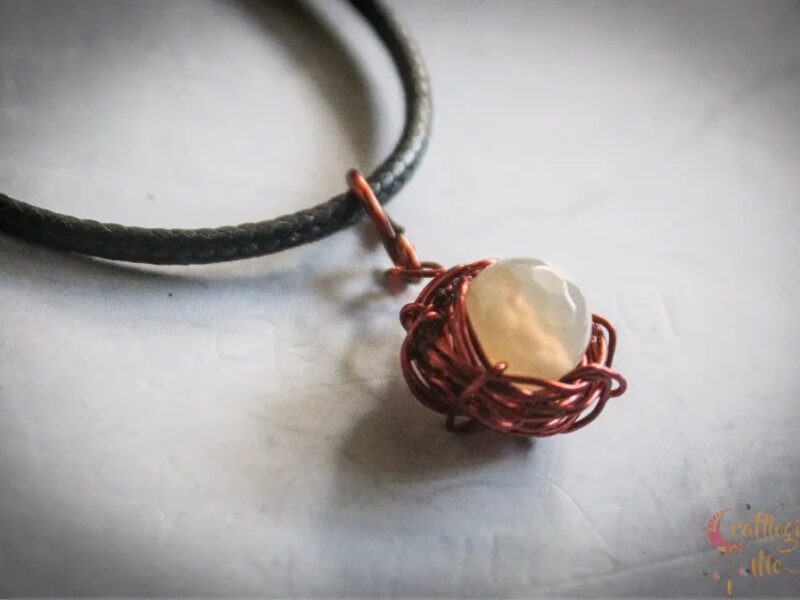 Nest and egg pendant