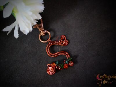 Wire Woven Initial with beads