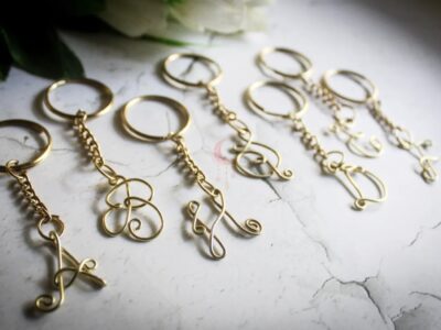 Wire Initial Keychains