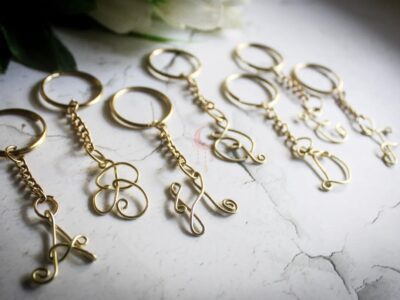 Wire Initial Keychains