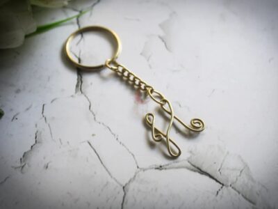 Wire Initial Keychains