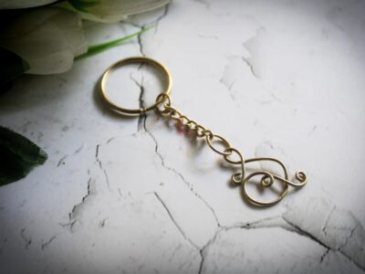 Wire Initial Keychains