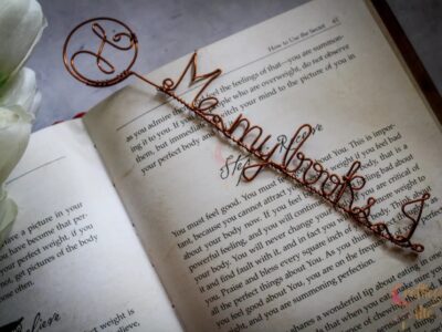 Wire Named book mark with Initial