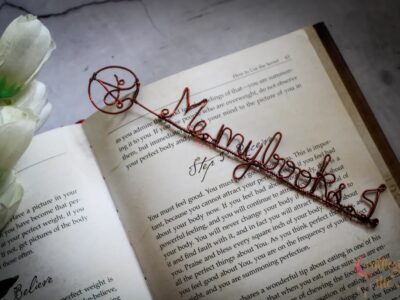 Wire Named book mark with Initial