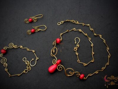 Swirls and loops choker set combo