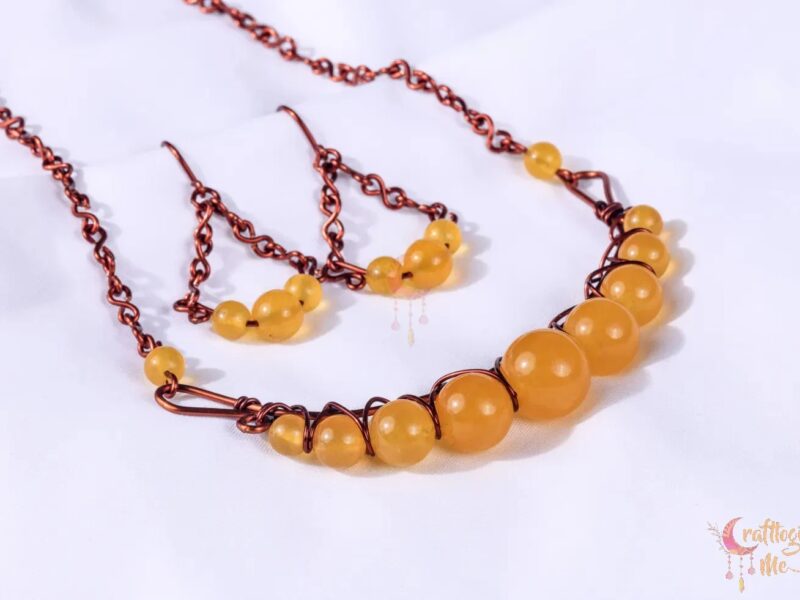 Agate graduated bead choker set