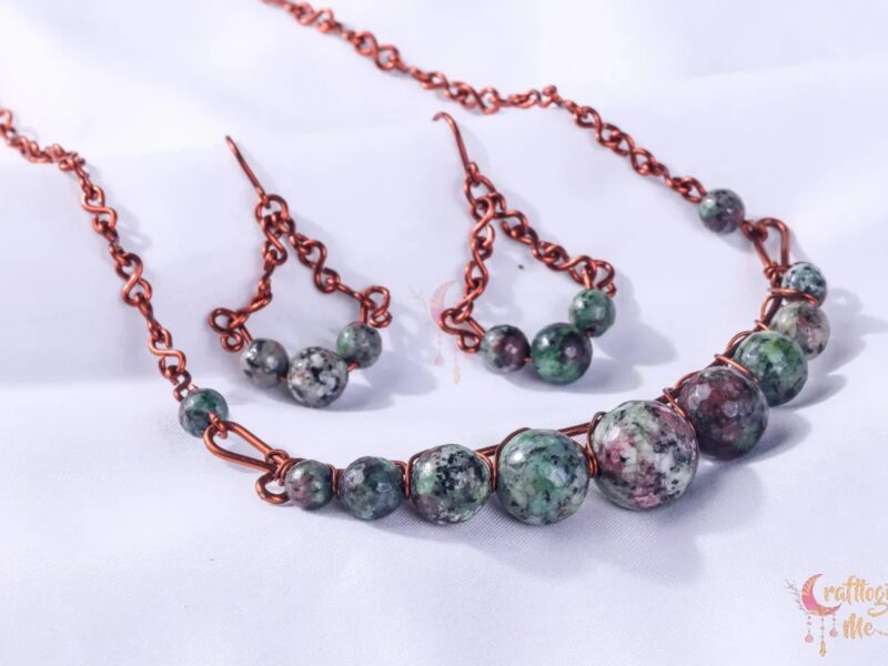 Agate graduated bead choker set