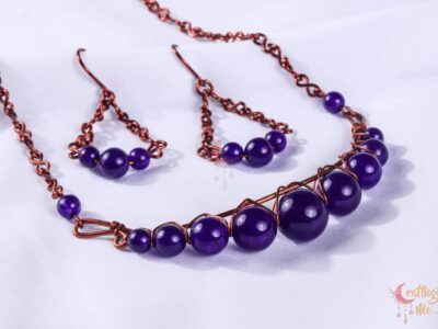 Agate graduated bead choker set