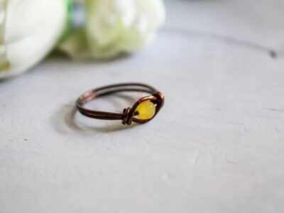 Leaf wrapped ring