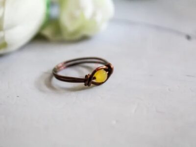 Leaf wrapped ring