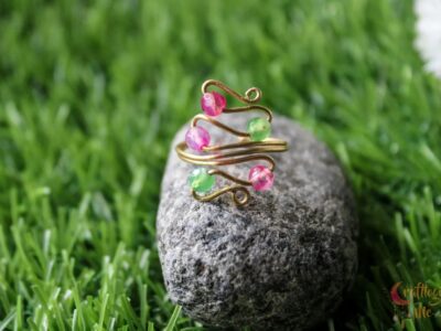 Snake ring with beads