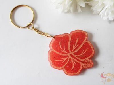 Hibiscus keychain/magnet