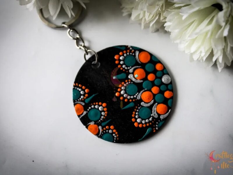 Dot mandala keychain