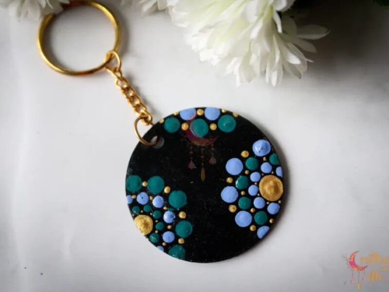 Dot mandala keychain