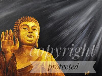 Buddha painting canvas