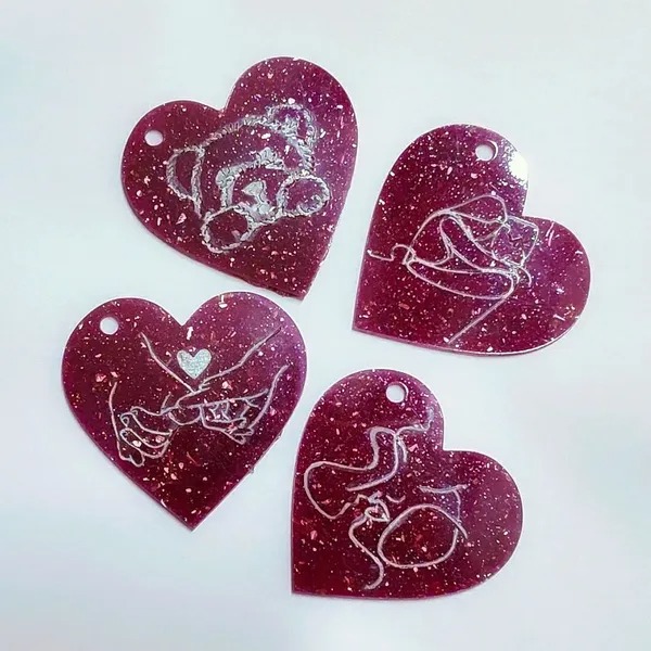 Valentine Keychains Set Of 4