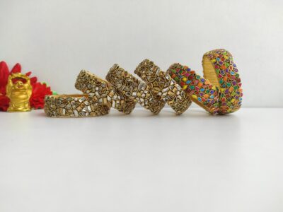 Kundan bangles