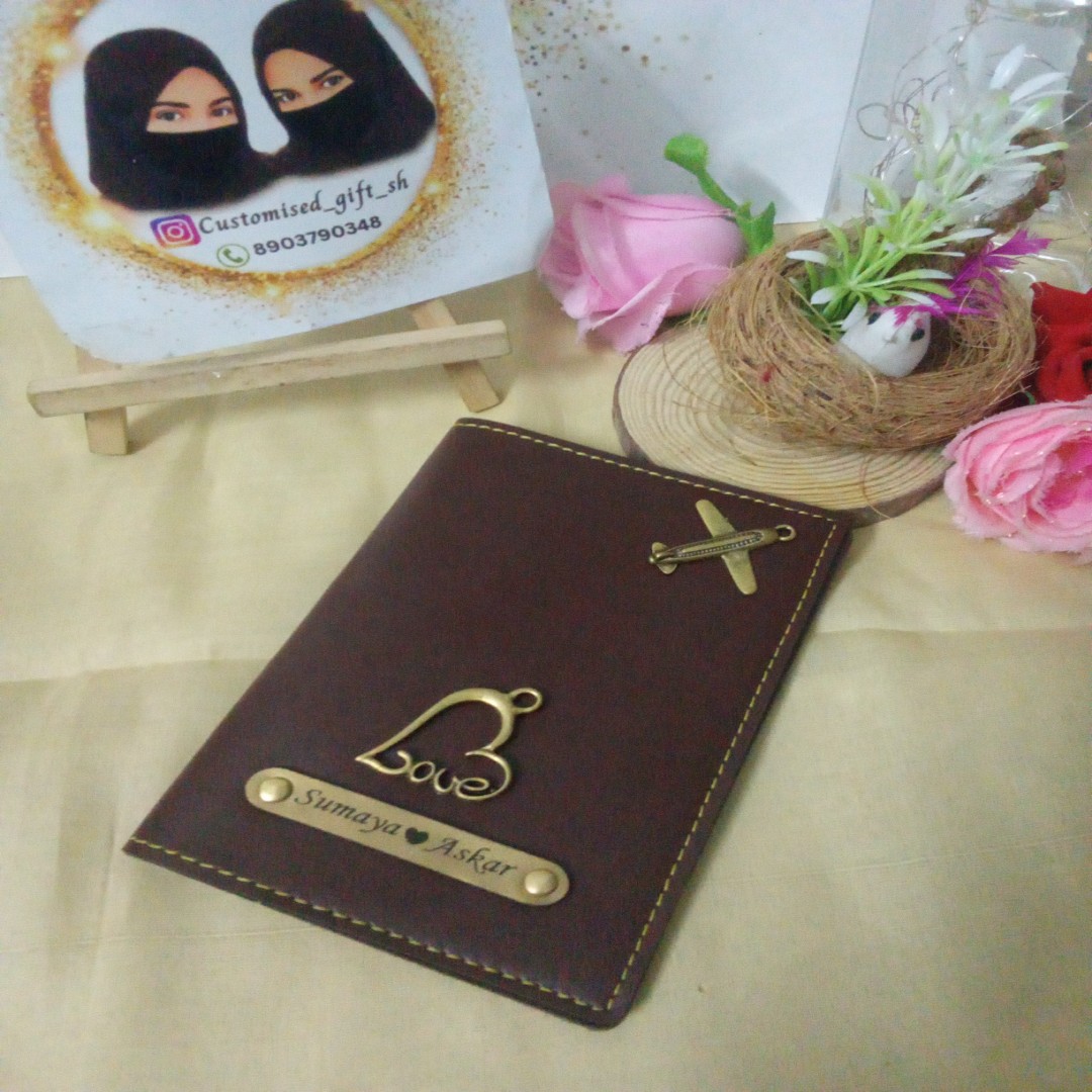 Customized name passport cover