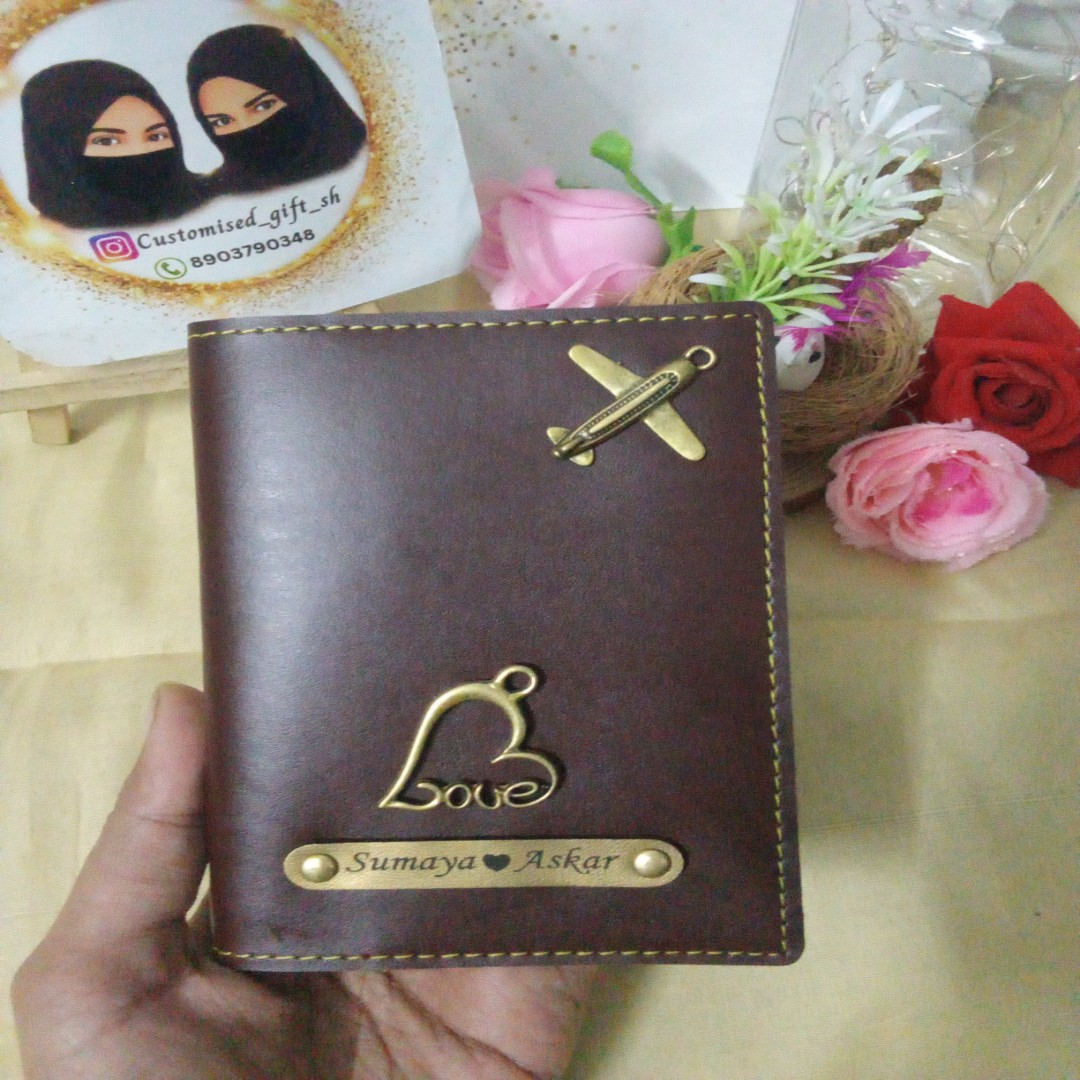 Customized name passport cover