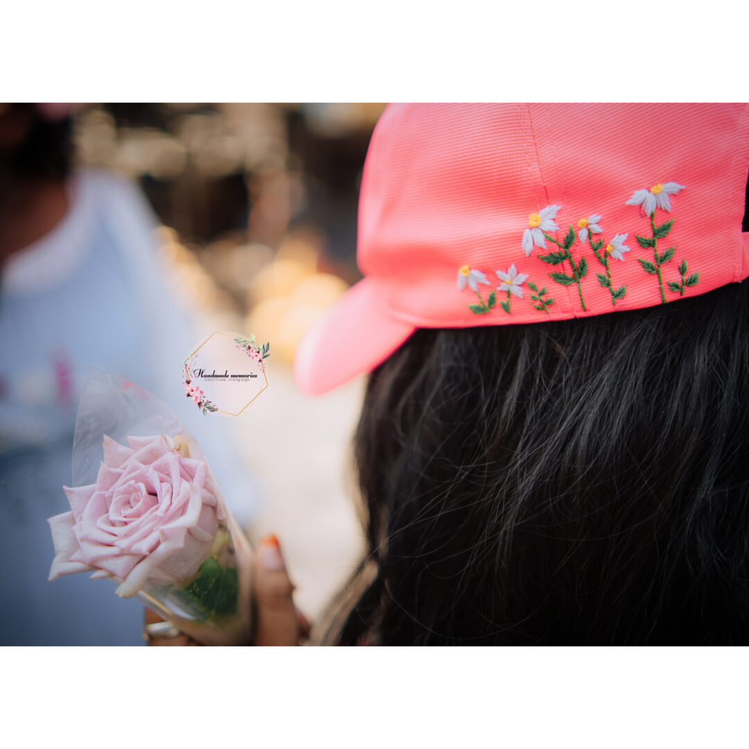 Hand embroidered cap