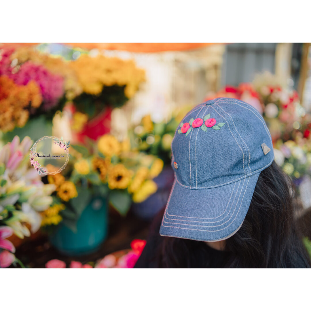 Hand embroidered cap