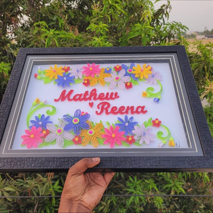 quilling name board