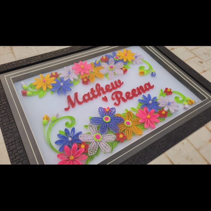 quilling name board